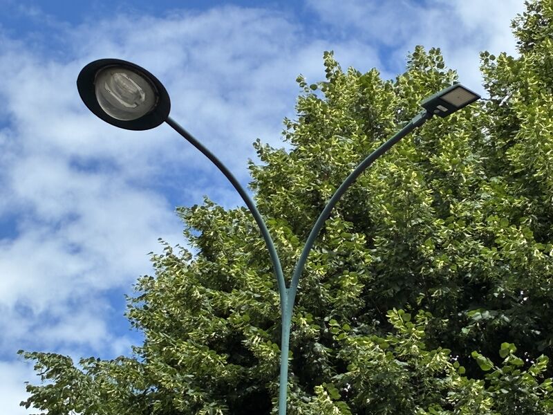 Was ist die häufigste Farbe für Straßenbeleuchtungsmasten und -leuchten?